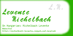 levente michelbach business card